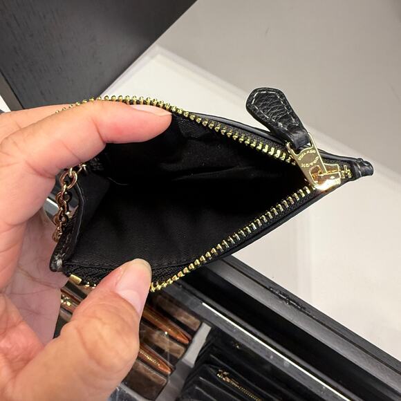 Coach Mini Skinny Id Case With Leopard Print CBL75 Gold/Leopard Multi - Picture 3 of 3